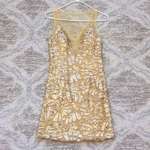 PartyTime Formal Gold Sequin Dress Size 4
